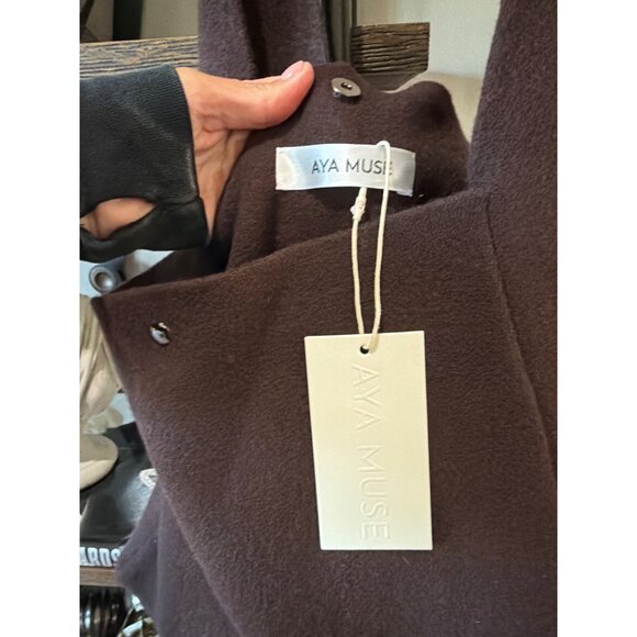 Aya Muse Vale Knit Wool Crossbody Bag Brown Womens Size OS - Picture 9 of 11